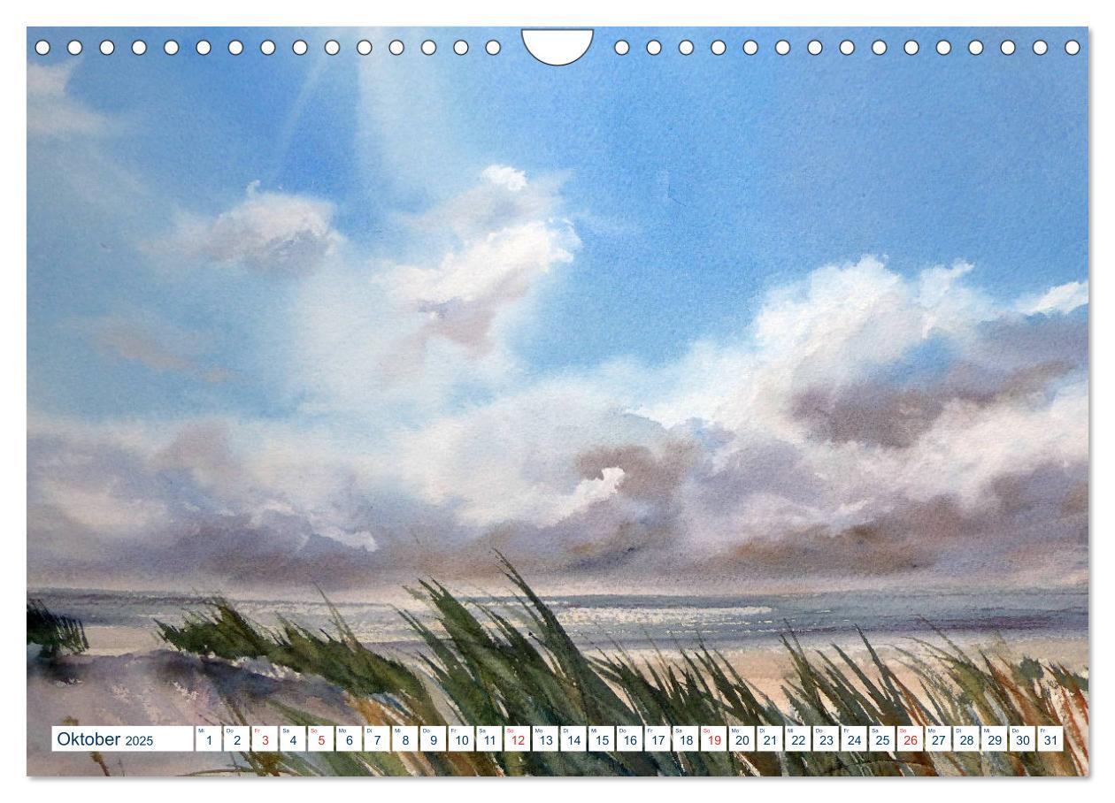 Bild: 9783435167753 | Nordseeaquarelle (Wandkalender 2025 DIN A4 quer), CALVENDO...