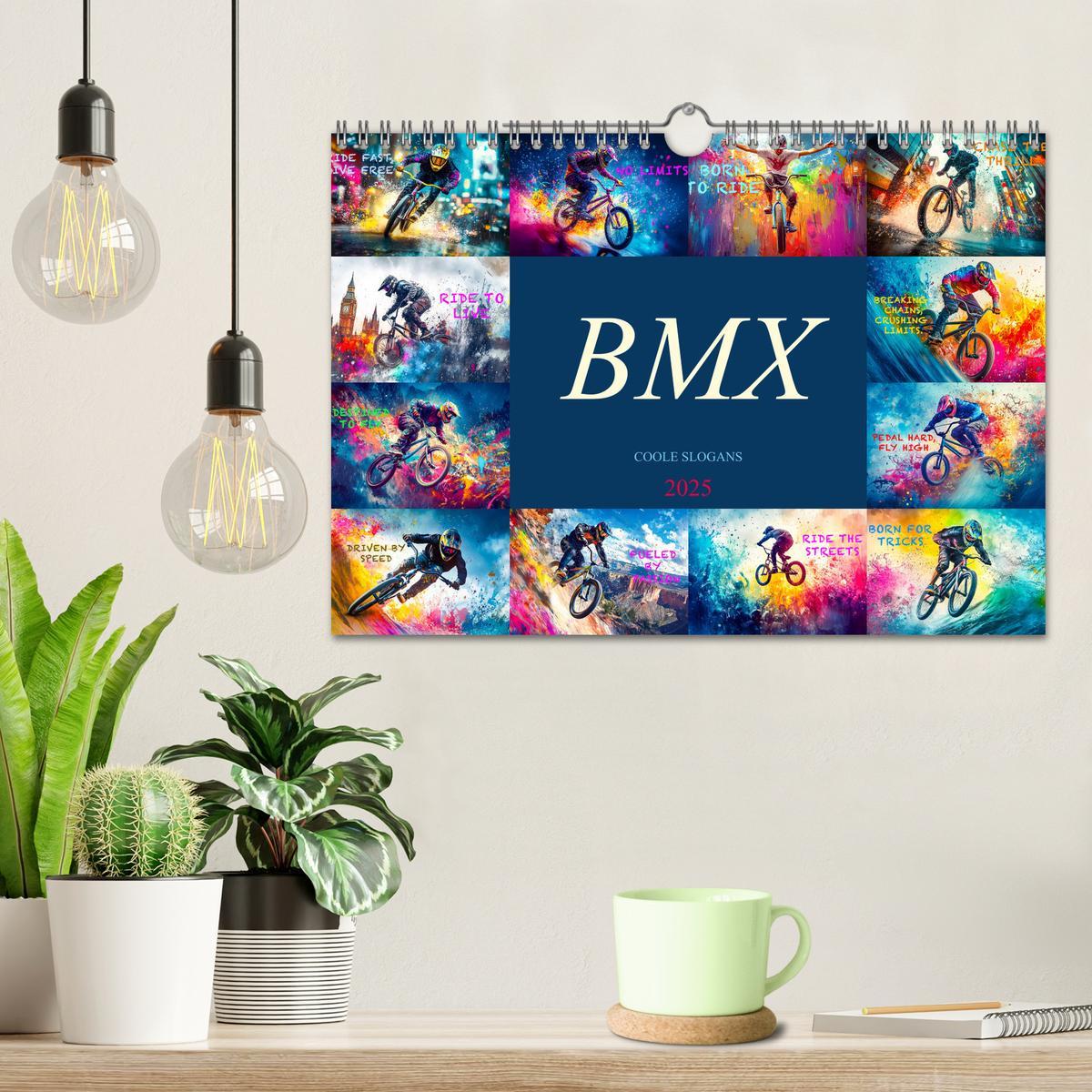 Bild: 9783457184837 | BMX - Coole Slogans (Wandkalender 2025 DIN A4 quer), CALVENDO...