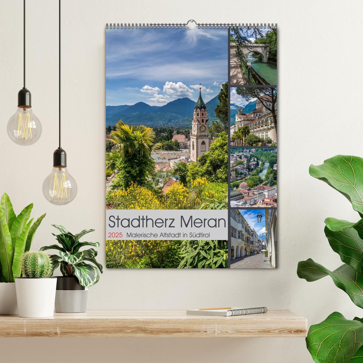 Bild: 9783457001523 | Stadtherz MERAN (Wandkalender 2025 DIN A2 hoch), CALVENDO...