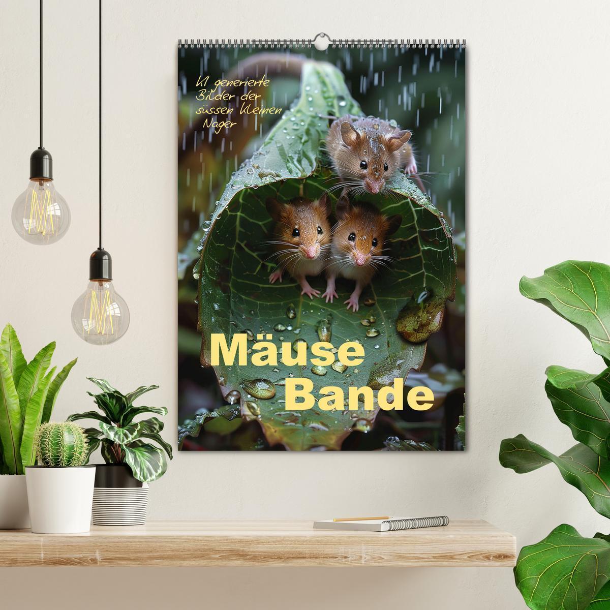 Bild: 9783383829505 | Mäusebande (Wandkalender 2025 DIN A2 hoch), CALVENDO Monatskalender