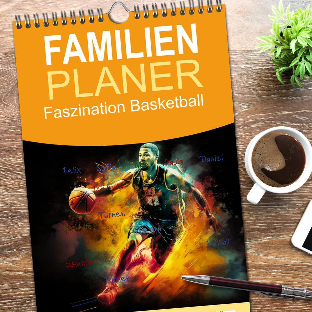 Bild: 9783457093764 | Familienplaner 2025 - Faszination Basketball mit 5 Spalten...