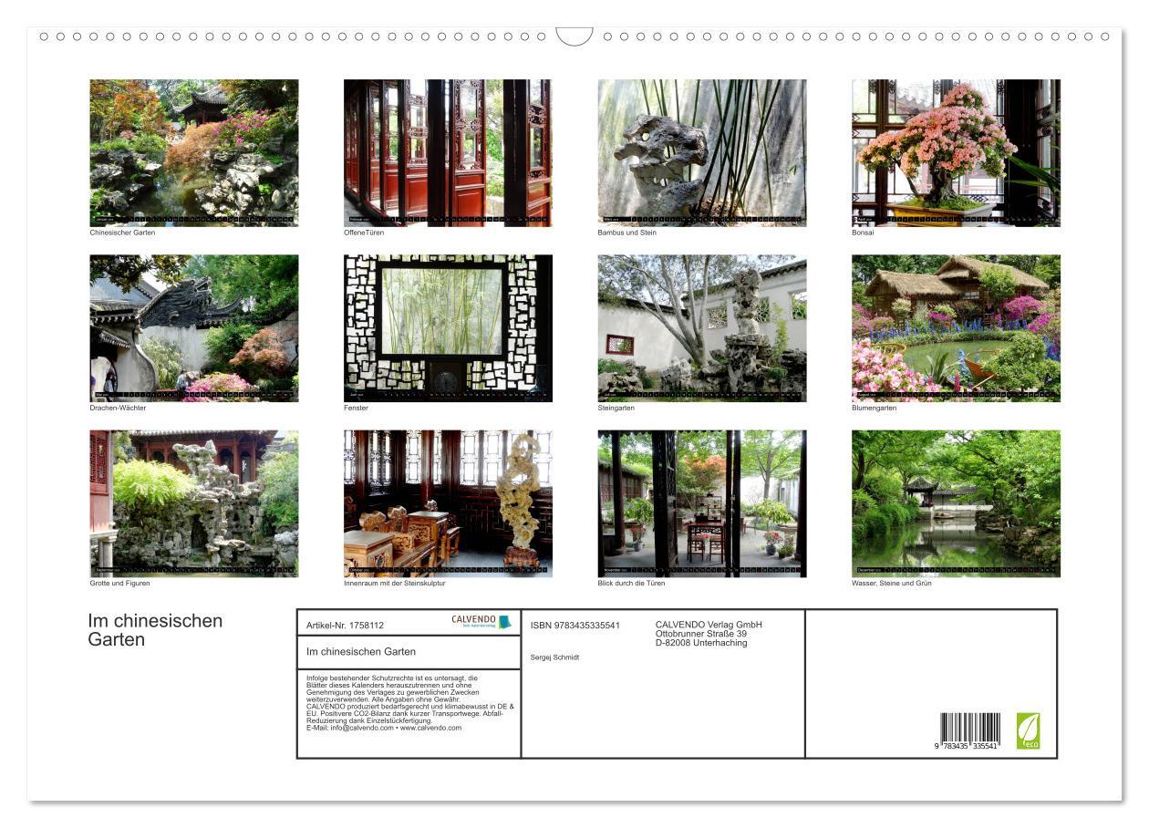 Bild: 9783435335541 | Im chinesischen Garten (Wandkalender 2025 DIN A2 quer), CALVENDO...