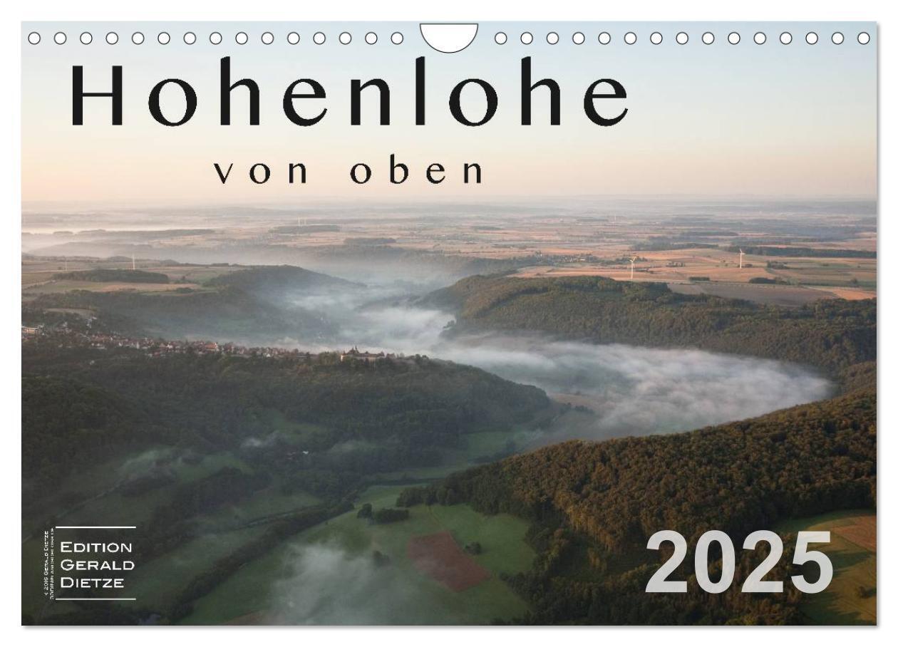 Cover: 9783435633500 | Hohenlohe von oben (Wandkalender 2025 DIN A4 quer), CALVENDO...