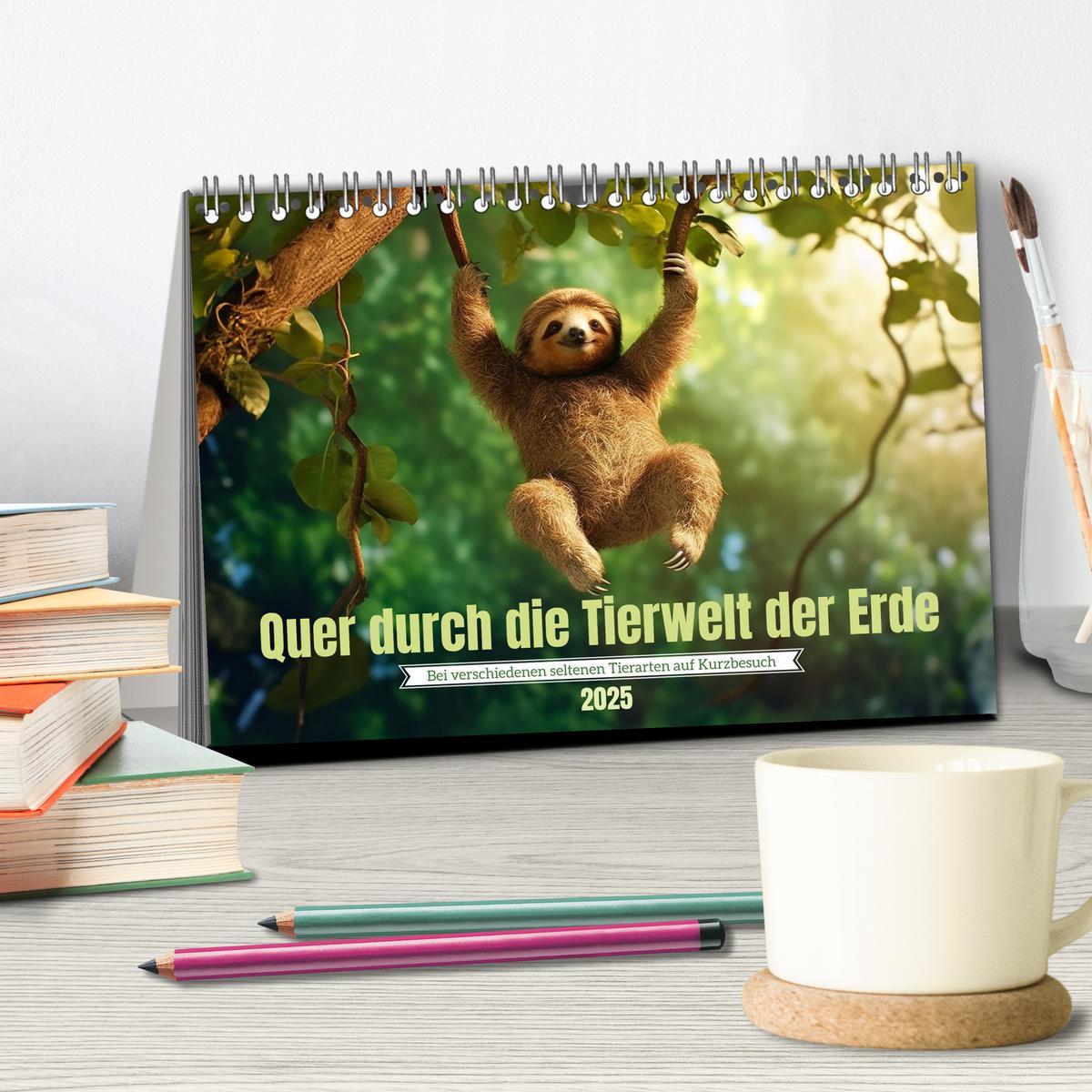 Bild: 9783383891342 | Quer durch die Tierwelt der Erde (Tischkalender 2025 DIN A5 quer),...