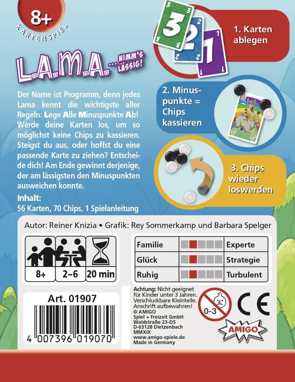 Bild: 4007396019070 | LAMA | Reiner Knizia | Spiel | Brettspiel | 01907 | Deutsch | 2019