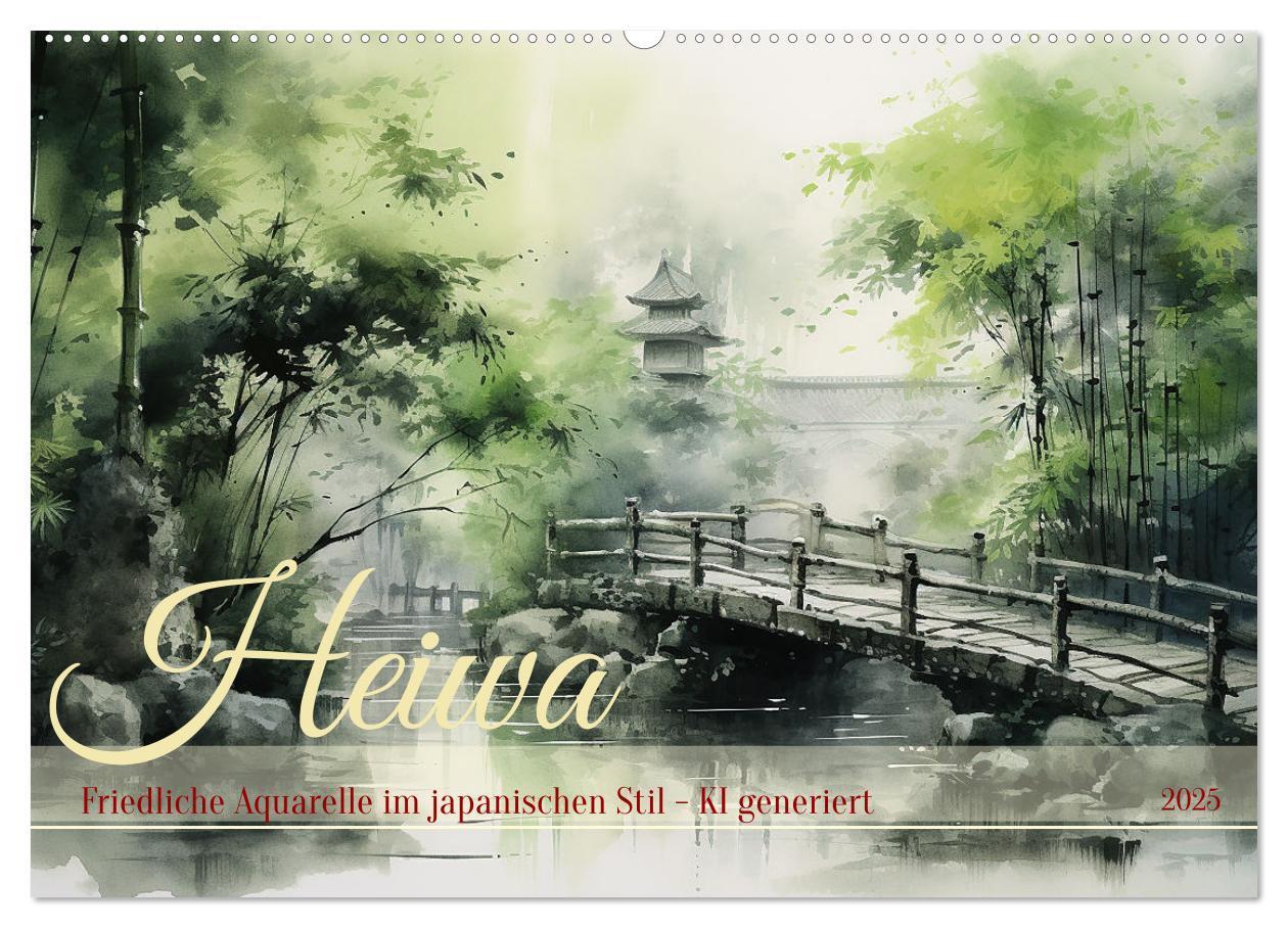 Cover: 9783383794704 | Heiwa - Friedliche Aquarelle im japanischen Stil (Wandkalender 2025...