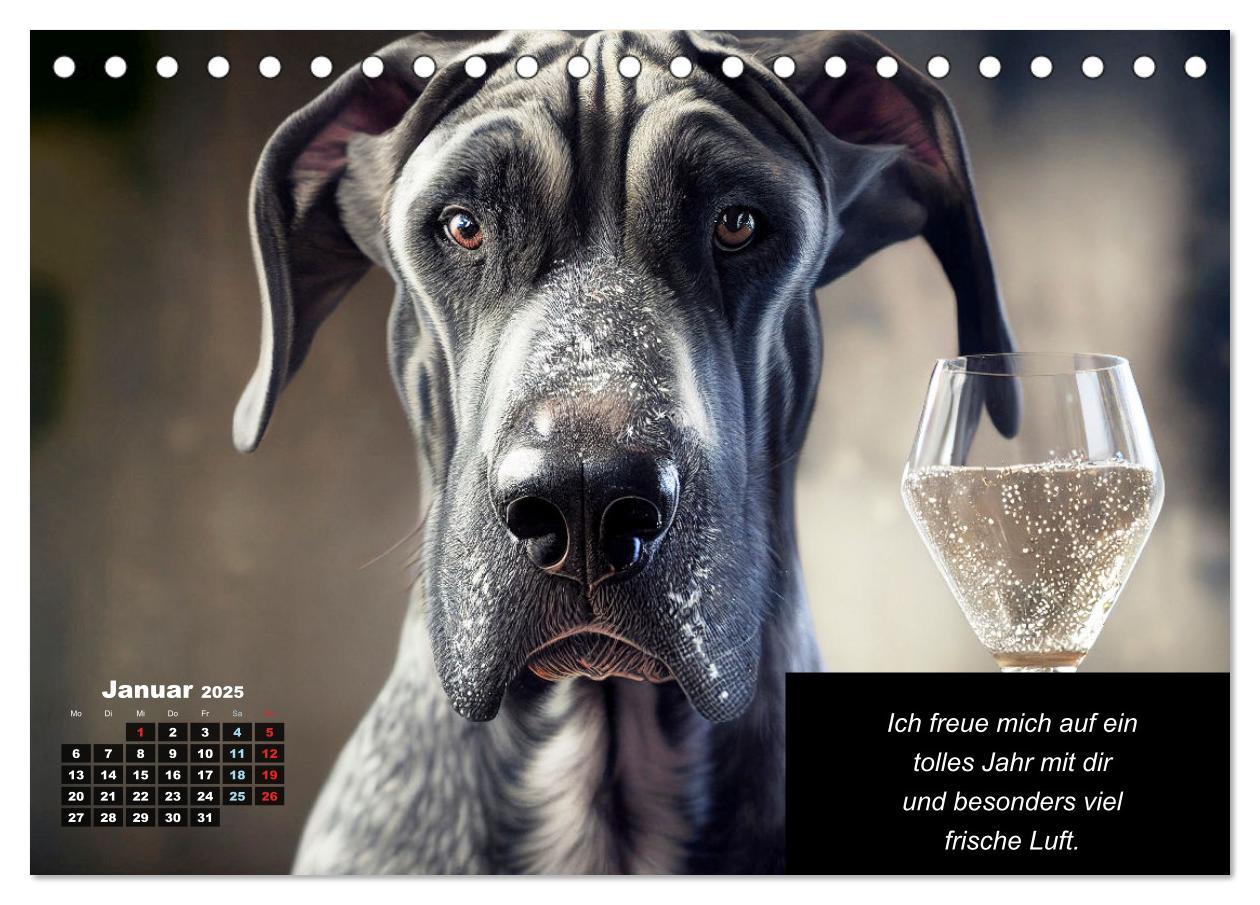 Bild: 9783435722815 | Der humoristische Dogge Kalender (Tischkalender 2025 DIN A5 quer),...