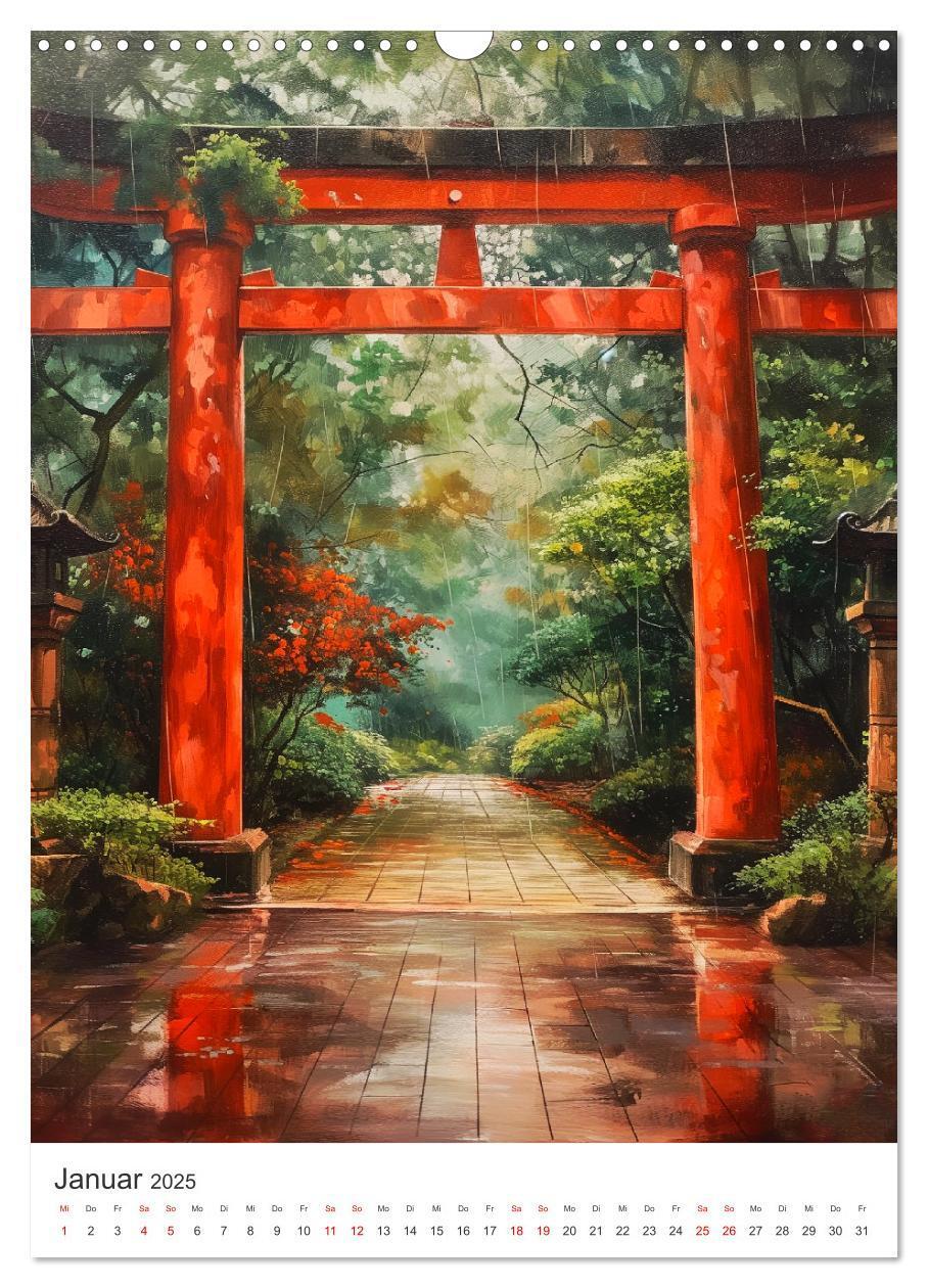 Bild: 9783383816017 | Japan. Impressionen im Aquarell-Stil (Wandkalender 2025 DIN A3...