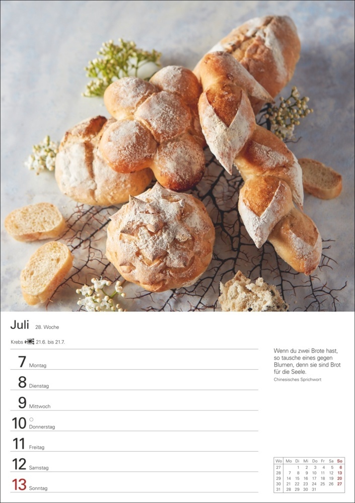 Bild: 9783840033865 | Küchenkalender Wochenplaner 2025 - 53 Blatt mit Zitaten und Rezepten