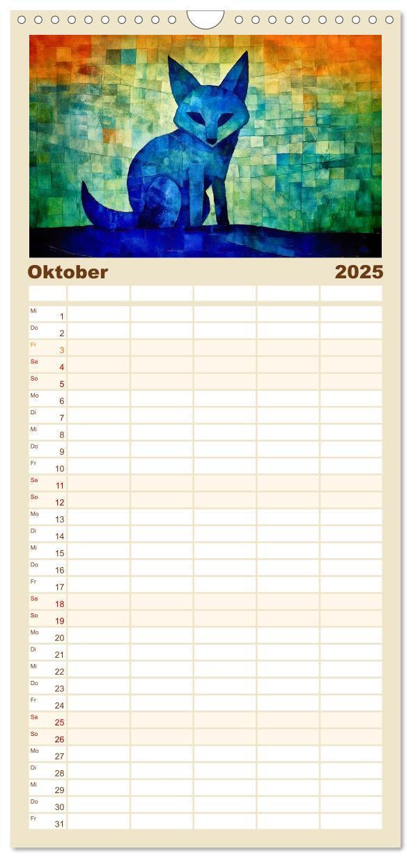 Bild: 9783457091739 | Familienplaner 2025 - Malertausch mit 5 Spalten (Wandkalender, 21 x...