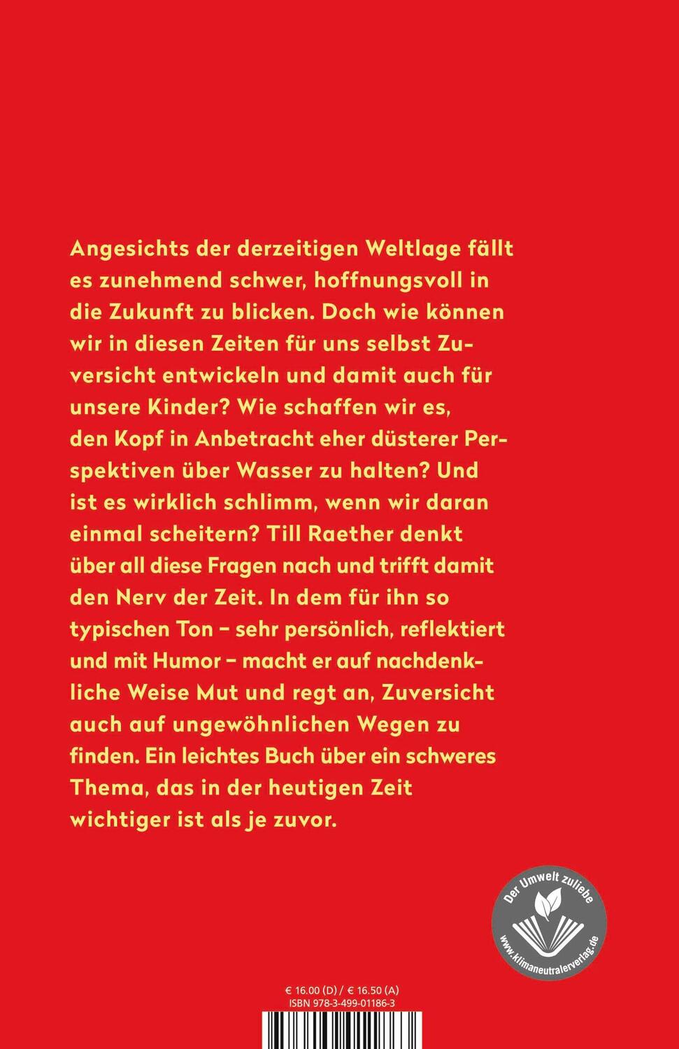 Rückseite: 9783499011863 | Hab ich noch Hoffnung, oder muss ich mir welche machen? | Till Raether