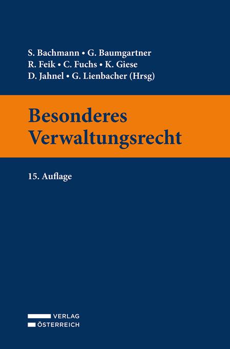 Cover: 9783704695154 | Besonderes Verwaltungsrecht | Susanne Bachmann (u. a.) | Taschenbuch