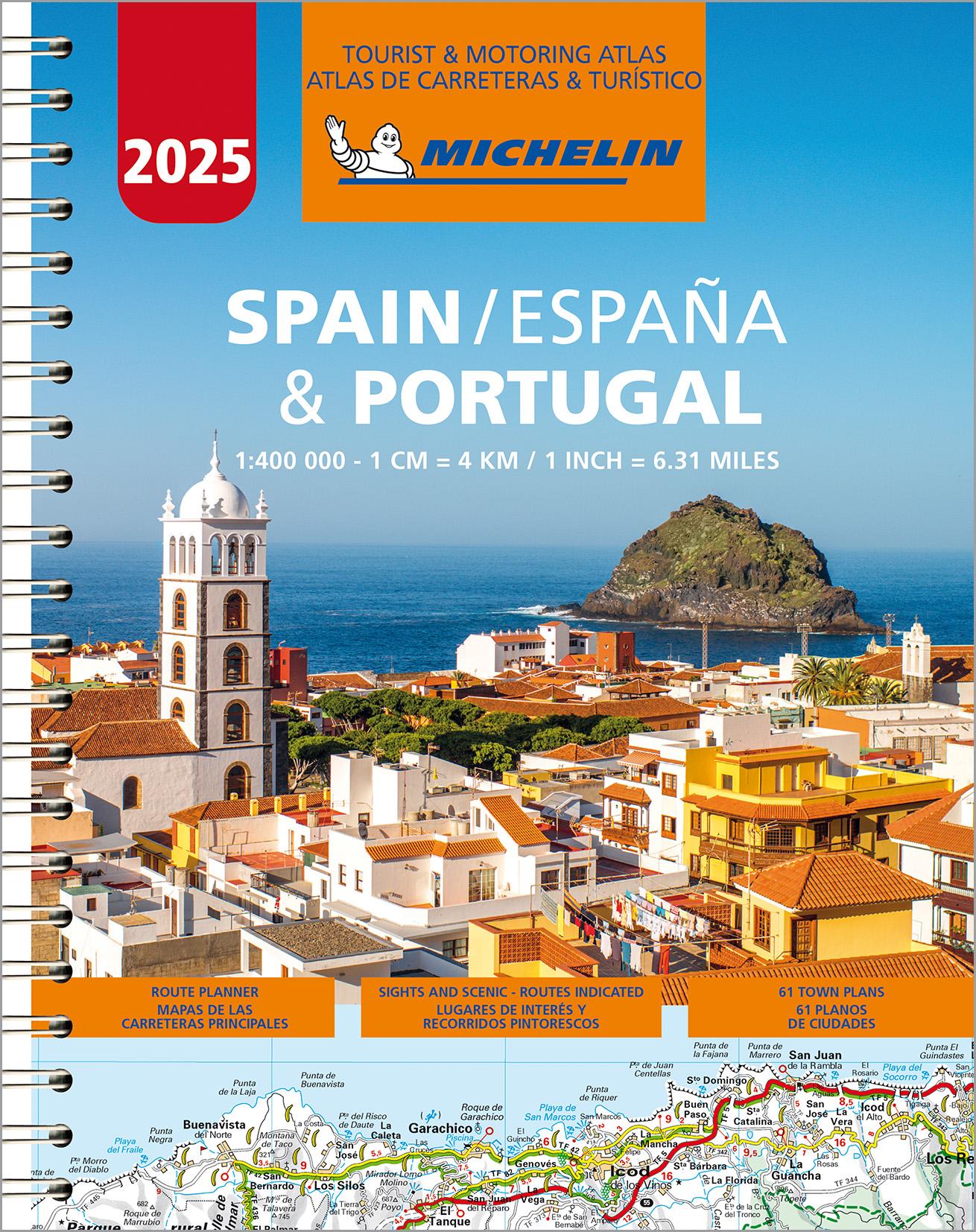 Cover: 9782067265202 | Michelin Straßenatlas Spanien &amp; Portugal mit Spiralbindung | Michelin