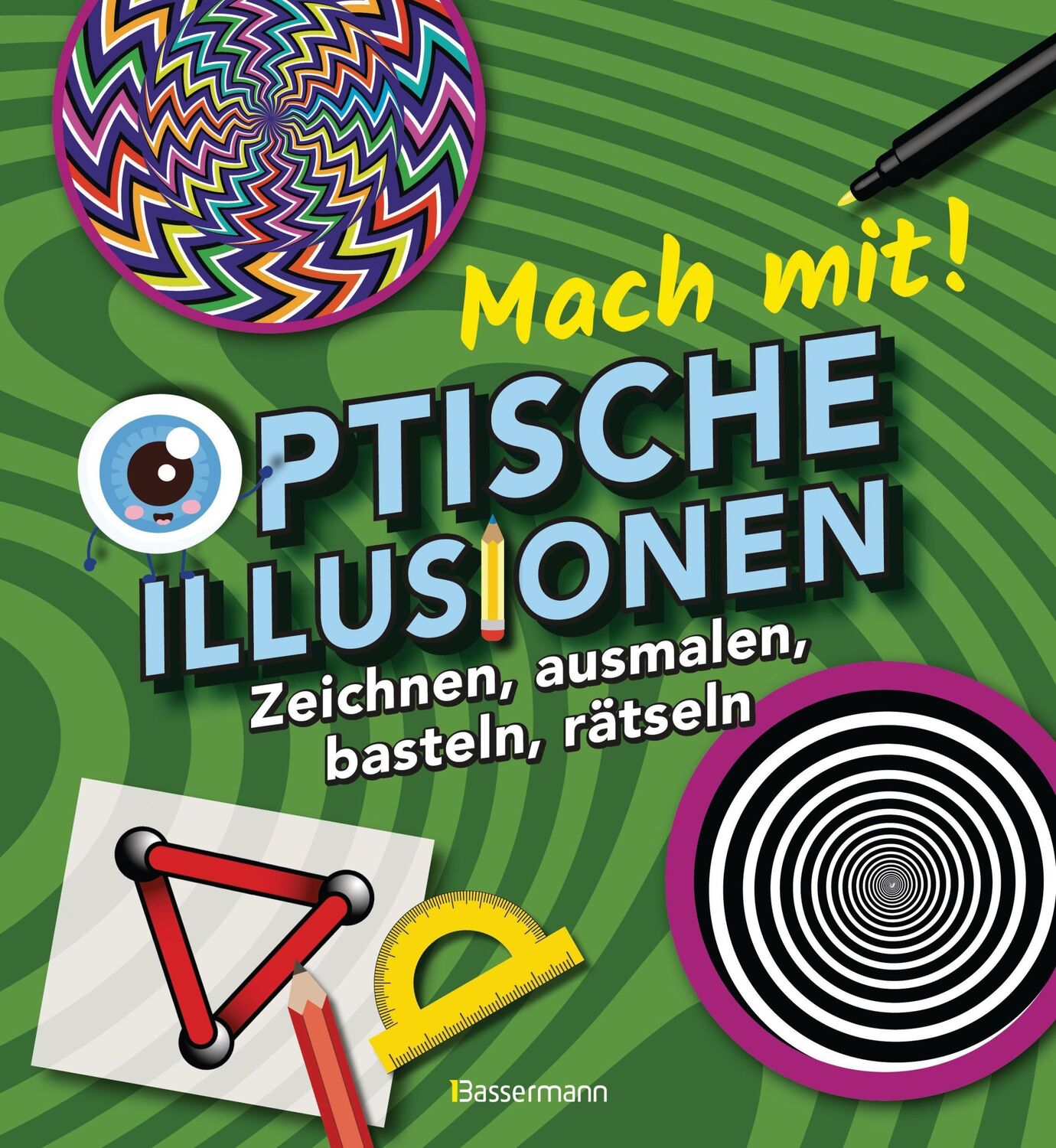 Cover: 9783809443254 | Mach mit! - Optische Illusionen: Zeichnen, ausmalen, basteln,...