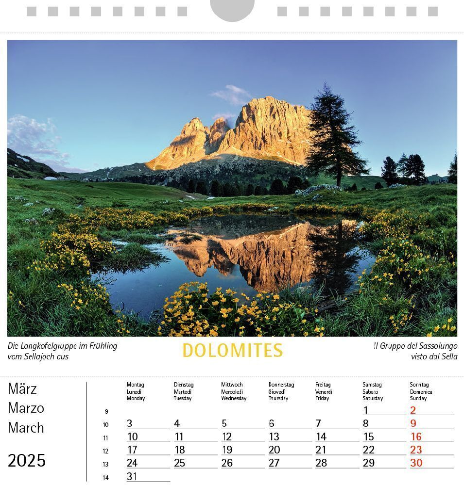 Bild: 9788887531633 | Dolomiten 2025, Postkartenkalender Querformat | Kalender | 2025