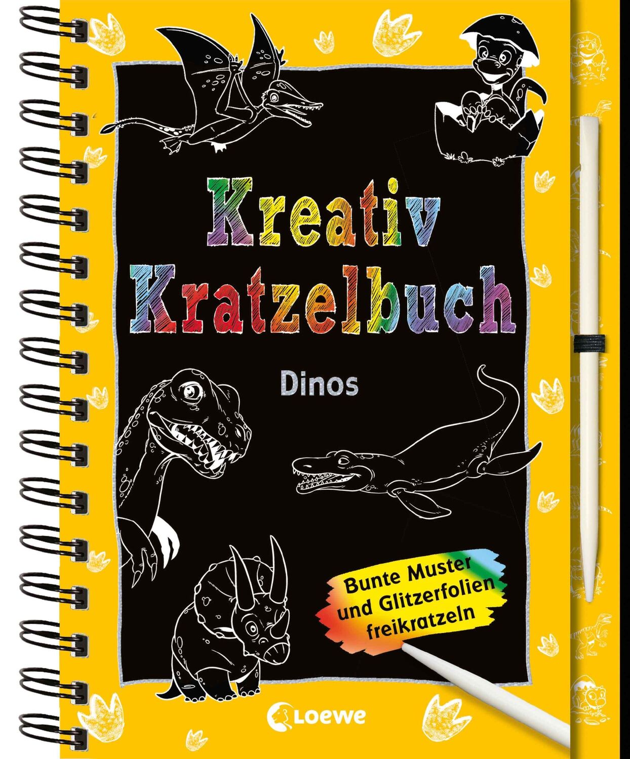 Cover: 9783785582015 | Kreativ-Kratzelbuch: Dinos | Loewe Kratzel-Welt | Taschenbuch | 68 S.