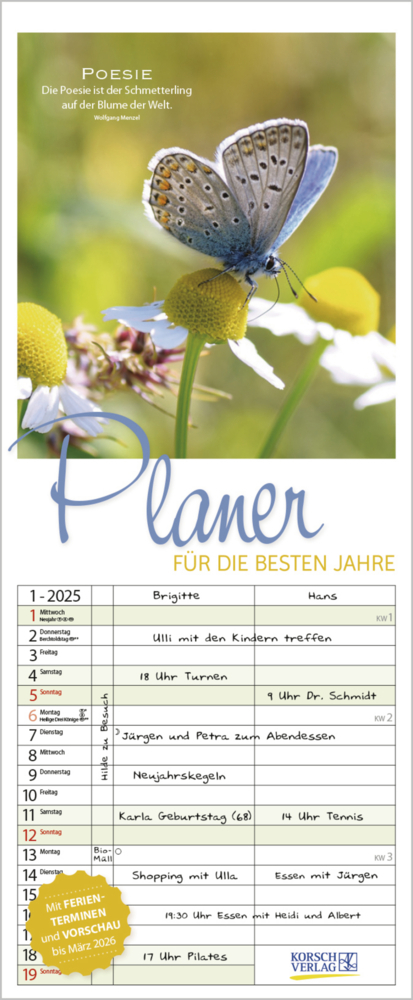 Cover: 9783731879404 | Planer für die besten Jahre 2025 | Korsch Verlag | Kalender | 14 S.