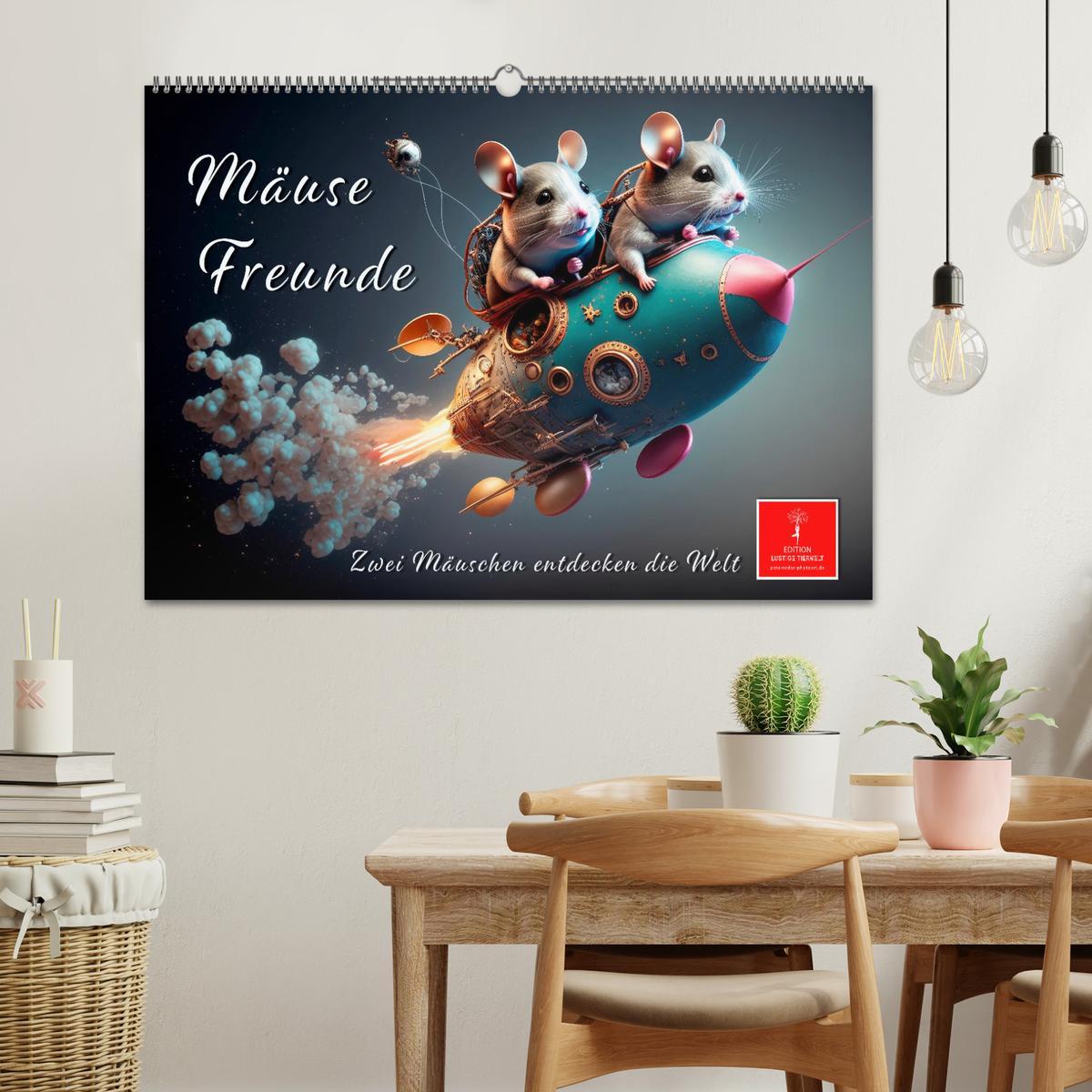 Bild: 9783383920462 | Mäuse Freunde (Wandkalender 2025 DIN A2 quer), CALVENDO Monatskalender