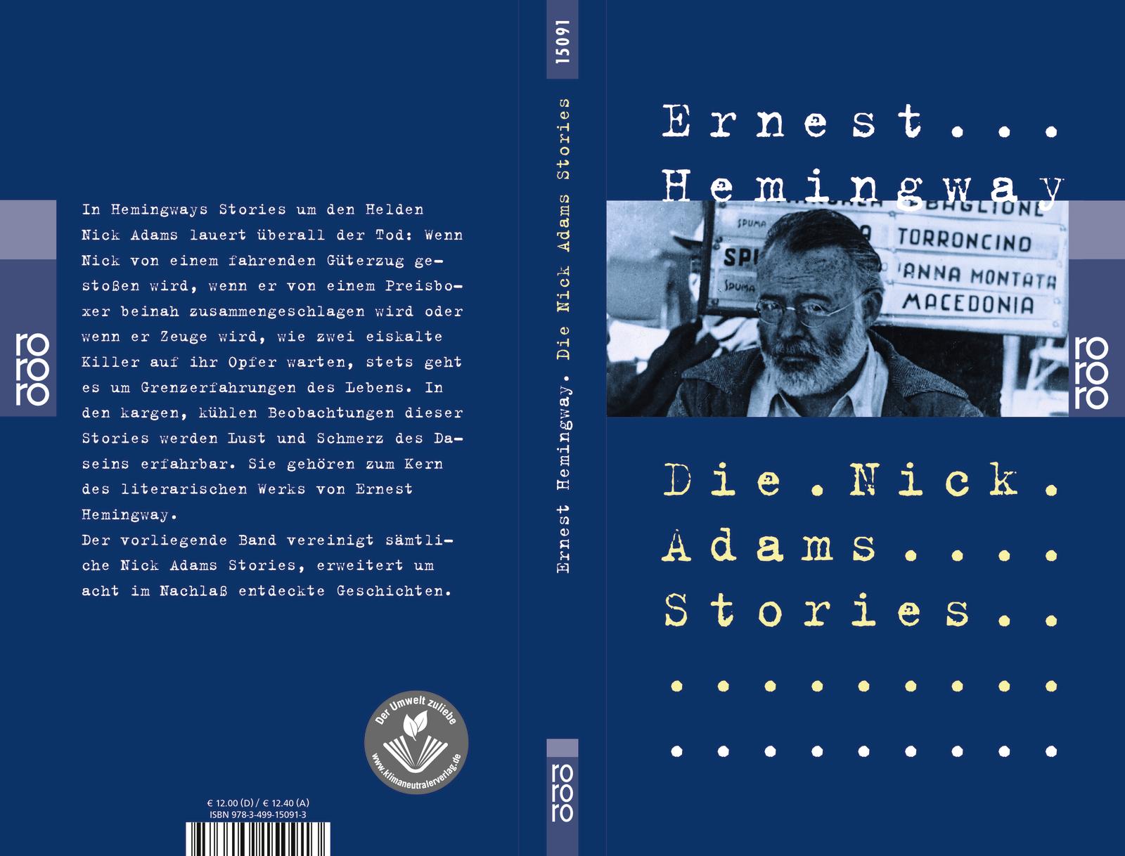 Rückseite: 9783499150913 | Die Nick Adams Stories | Ernest Hemingway | Taschenbuch | 272 S.