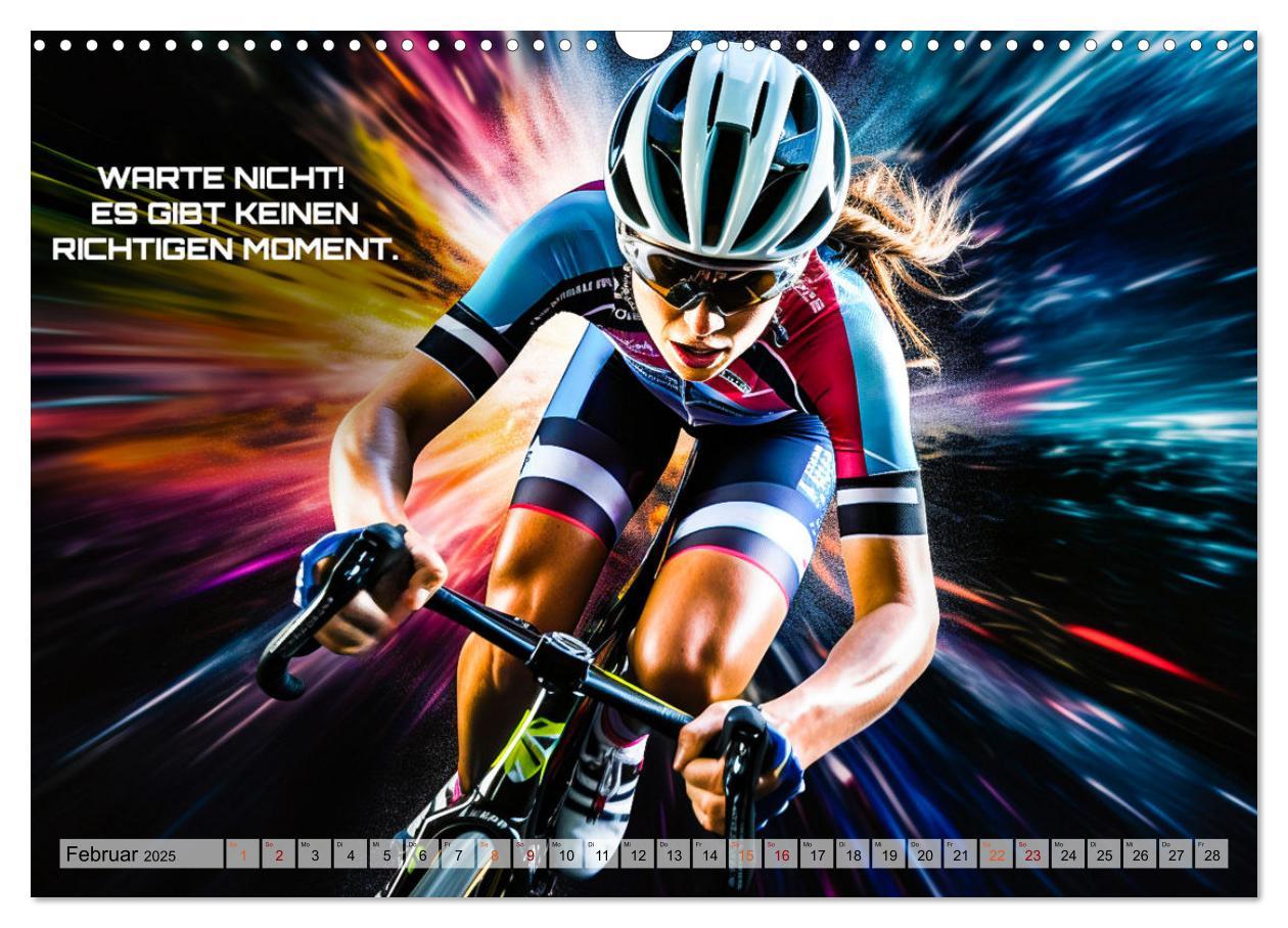 Bild: 9783383872006 | Rennrad und Motivation (Wandkalender 2025 DIN A3 quer), CALVENDO...