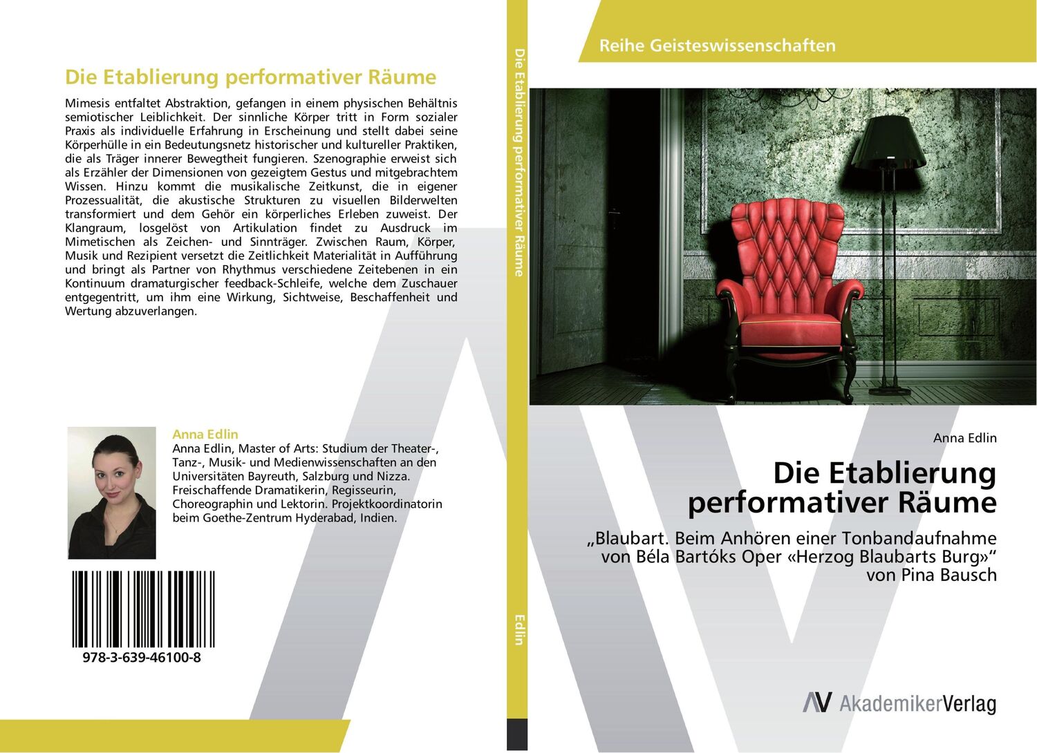 Cover: 9783639461008 | Die Etablierung performativer Räume | Anna Edlin | Taschenbuch | 2013