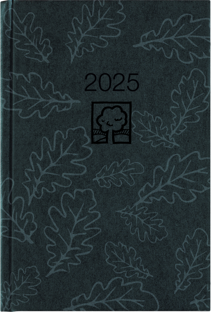 Cover: 4006928025275 | Buchkalender schwarz 2025 - Bürokalender 14,5x21 cm - 1 Tag auf 1...