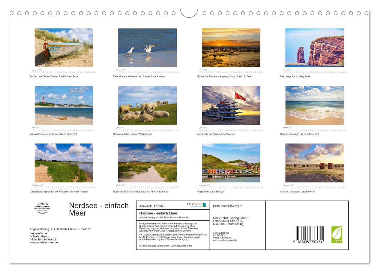 Bild: 9783435737451 | Nordsee - einfach Meer (Wandkalender 2025 DIN A3 quer), CALVENDO...