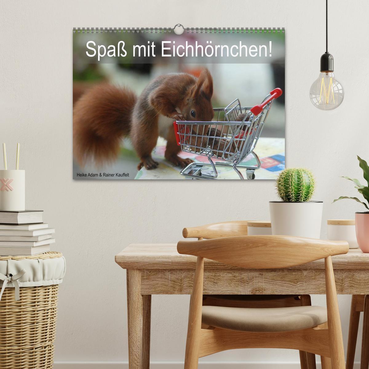 Bild: 9783435586936 | Spaß mit Eichhörnchen! (Wandkalender 2025 DIN A3 quer), CALVENDO...