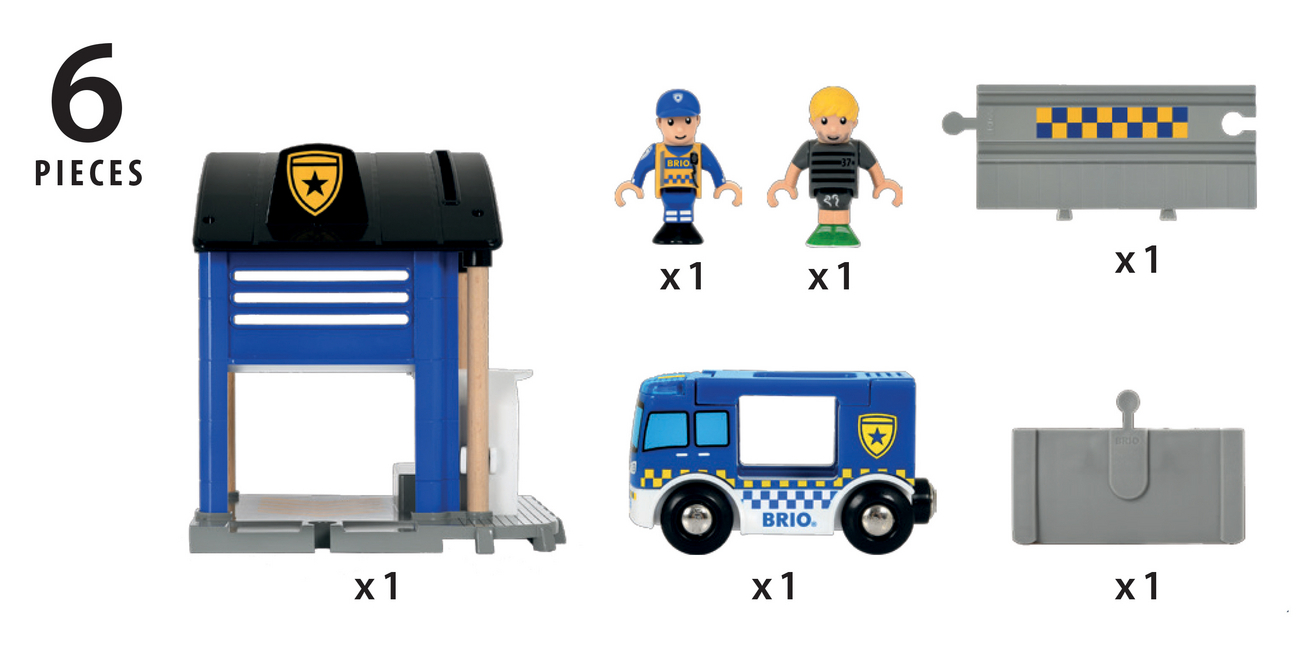 Bild: 7312350338133 | 33813 BRIO Polizeistation mit Einsatzfahrzeug | BRIO® | Spiel | 2017