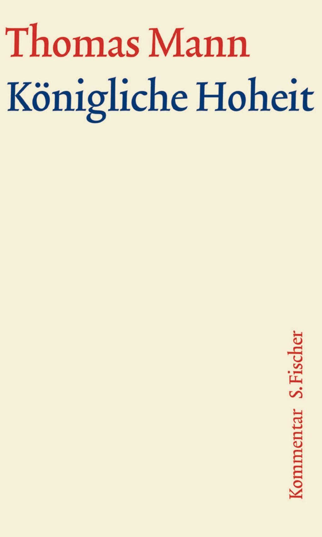 Cover: 9783100483201 | Königliche Hoheit | Thomas Mann | Buch | 680 S. | Deutsch | 2004