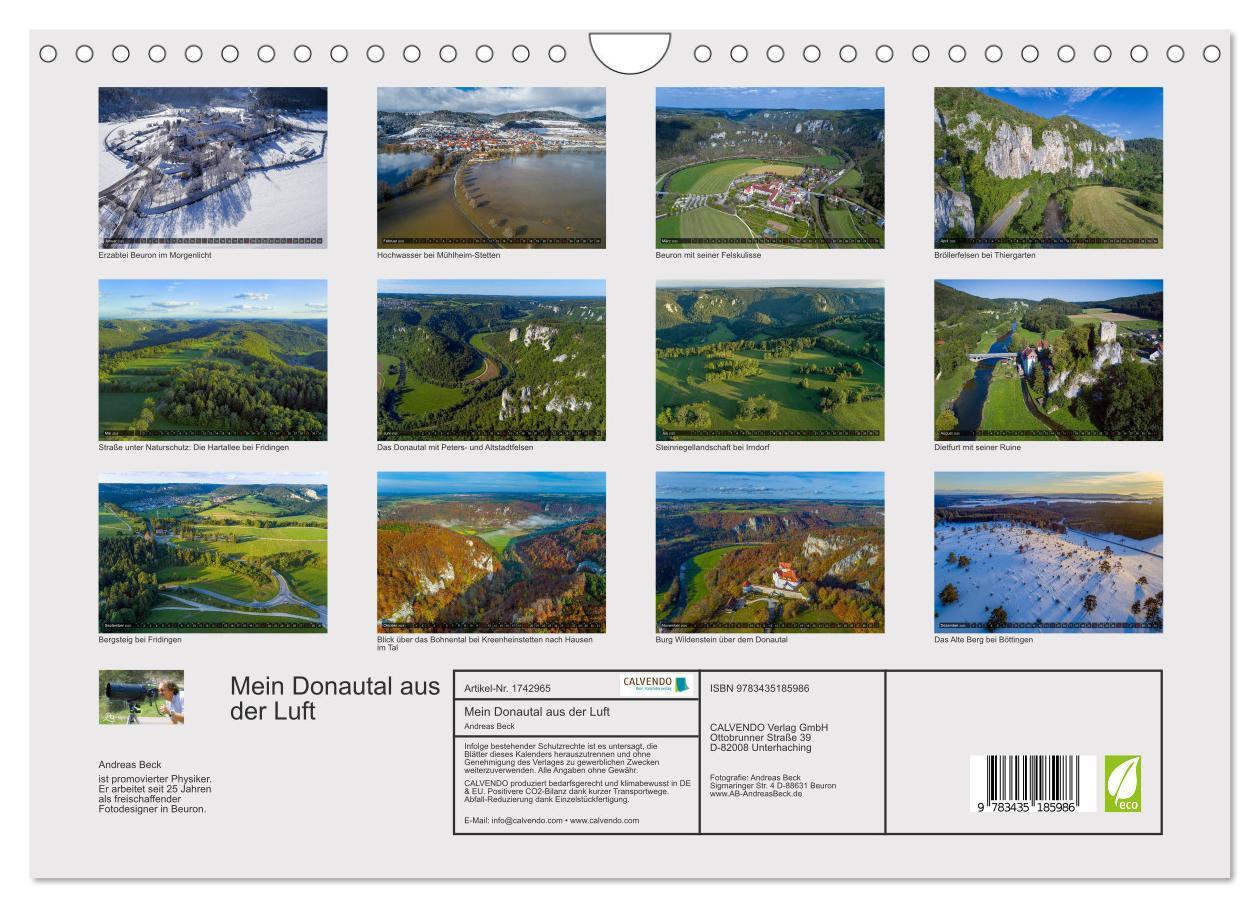 Bild: 9783435185986 | Mein Donautal aus der Luft (Wandkalender 2025 DIN A4 quer),...