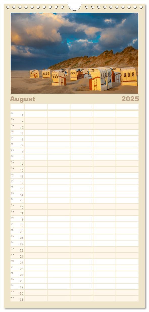 Bild: 9783457098189 | Familienplaner 2025 - Moin Spiekeroog mit 5 Spalten (Wandkalender,...