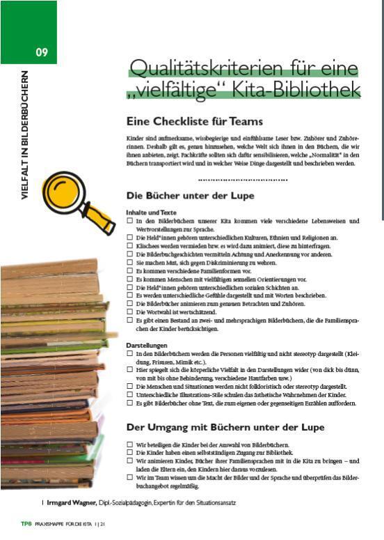 Bild: 9783960461951 | TPS-Praxismappe für die Kita: Diversität in der Kita | Buch | 40 S.