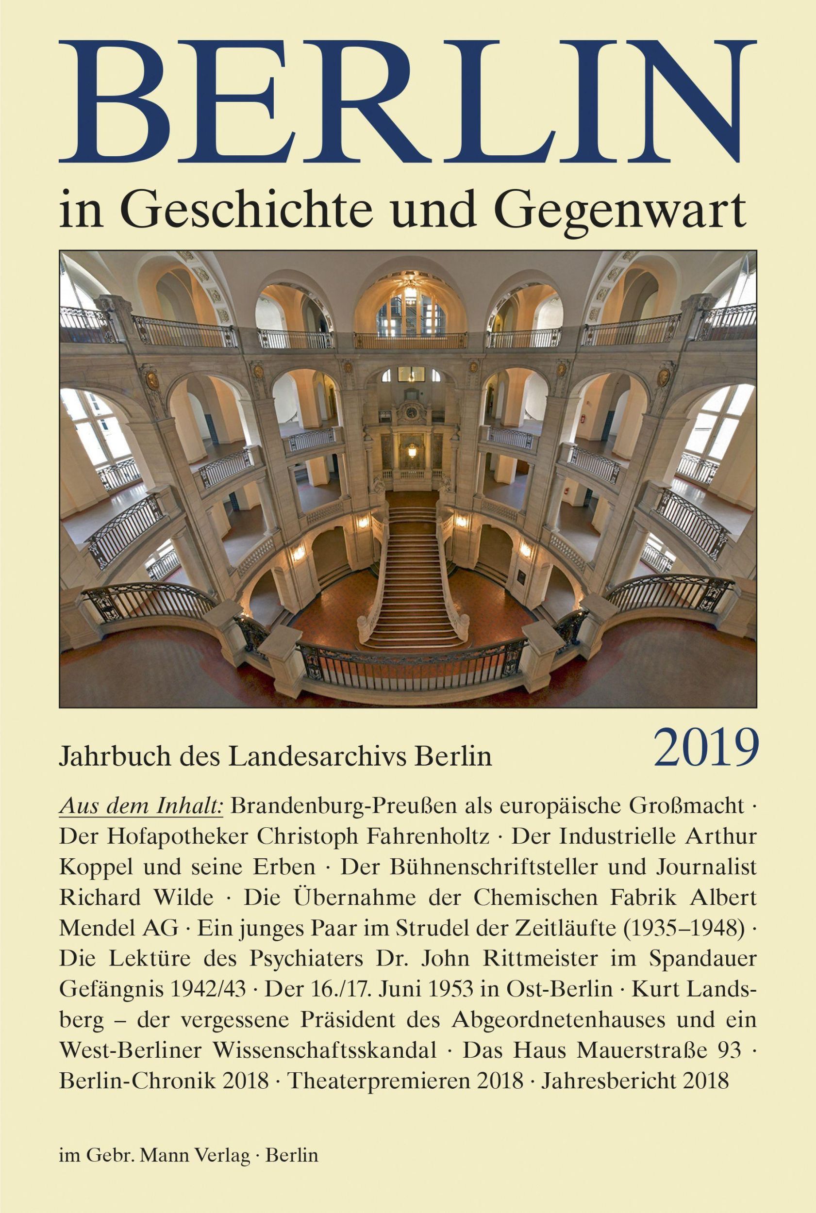 Cover: 9783786128502 | Berlin in Geschichte und Gegenwart | Werner Breunig | Buch | 414 S.