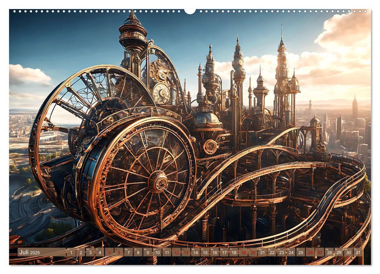 Bild: 9783383826801 | Steampunk Maschinenwelt (Wandkalender 2025 DIN A2 quer), CALVENDO...