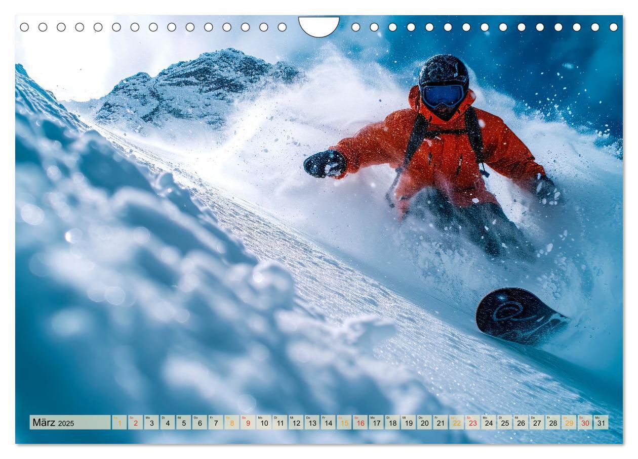 Bild: 9783383776960 | Snowboarden - tolle Momente (Wandkalender 2025 DIN A4 quer),...