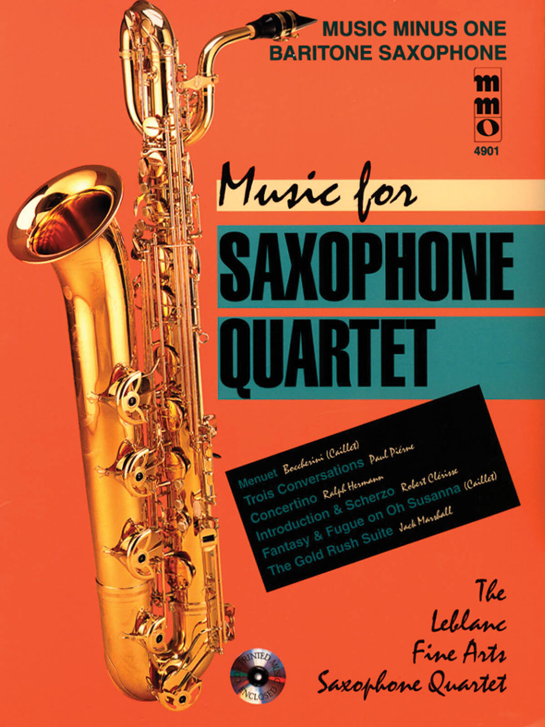 Cover: 884088190316 | Music for Saxophone Quartet | Music Minus One Baritone Saxophone