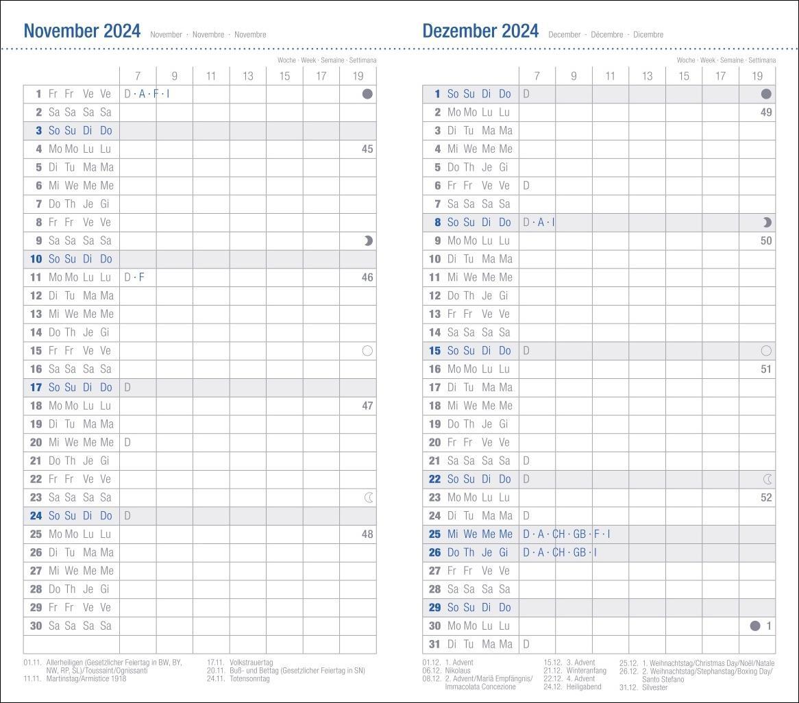 Bild: 9783756408047 | Monats-Taschenkalender, schwarz 2025 | Heye | Buch | Bürokalender Heye