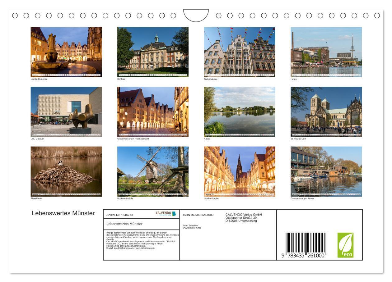 Bild: 9783435261000 | Lebenswertes Münster (Wandkalender 2025 DIN A4 quer), CALVENDO...