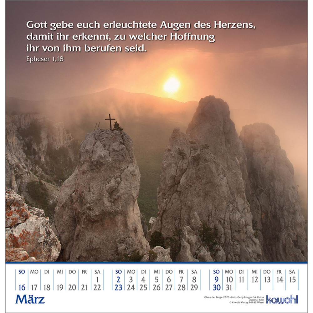 Bild: 9783754829059 | Glanz der Berge 2025 | Wandkalender mit Bergbildern und Bibelworten