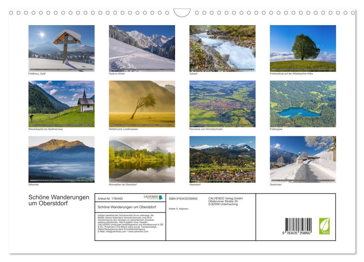 Bild: 9783435358892 | Schöne Wanderungen um Oberstdorf (Wandkalender 2025 DIN A3 quer),...