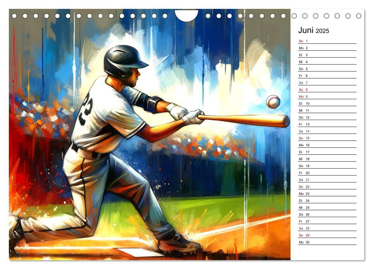 Bild: 9783383776366 | Baseball Acryl - Zwischen Realität und KI Visionen (Wandkalender...