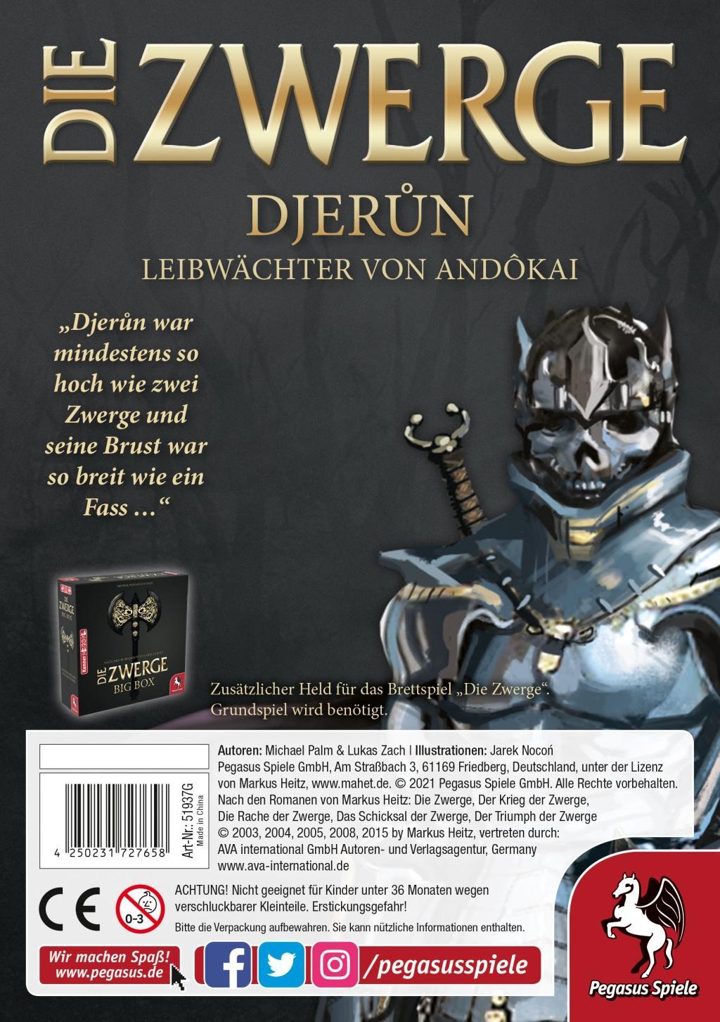 Cover: 4250231727658 | Die Zwerge Charakterpack: Djerun | Lukas Zach | Spiel | Brettspiel