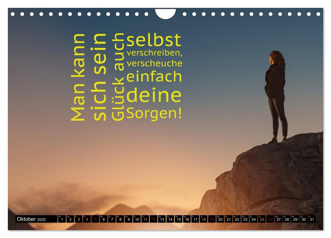 Bild: 9783383868887 | Kopf hoch Motivations Sprüche (Wandkalender 2025 DIN A4 quer),...