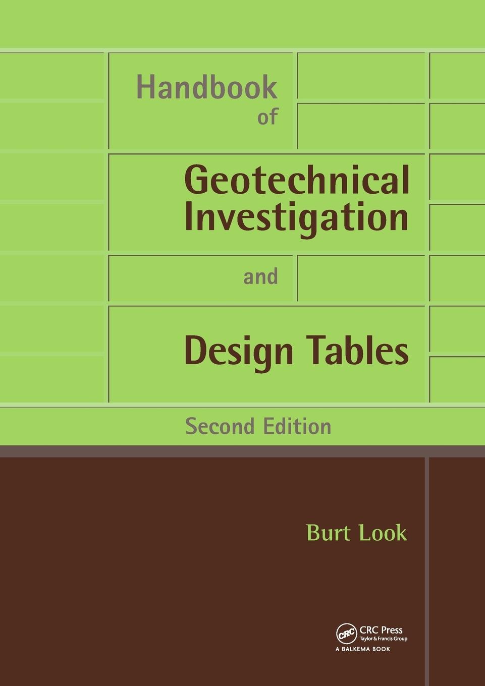 Cover: 9781138001398 | Handbook of Geotechnical Investigation and Design Tables | Look | Buch