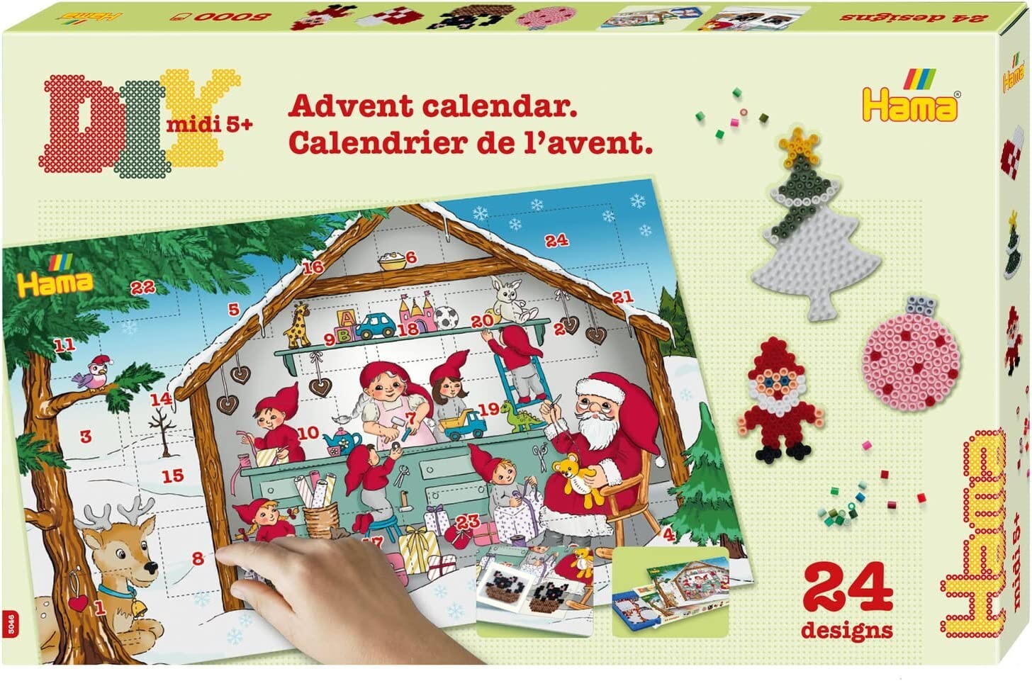 Cover: 28178030469 | HAMA 3046 - Adventskalender Bügelperlen, 5000 Midi-Perlen und Zubehör