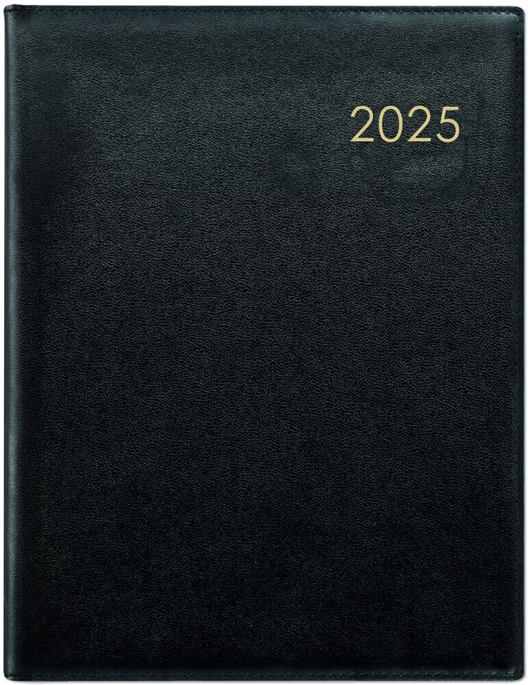 Cover: 4006928025022 | Zettler - Wochenbuch Leder 2025 schwarz, 21x26,5cm, Taschenkalender...