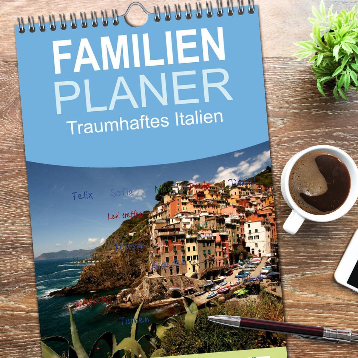 Bild: 9783457110089 | Familienplaner 2025 - Traumhaftes Italien mit 5 Spalten...