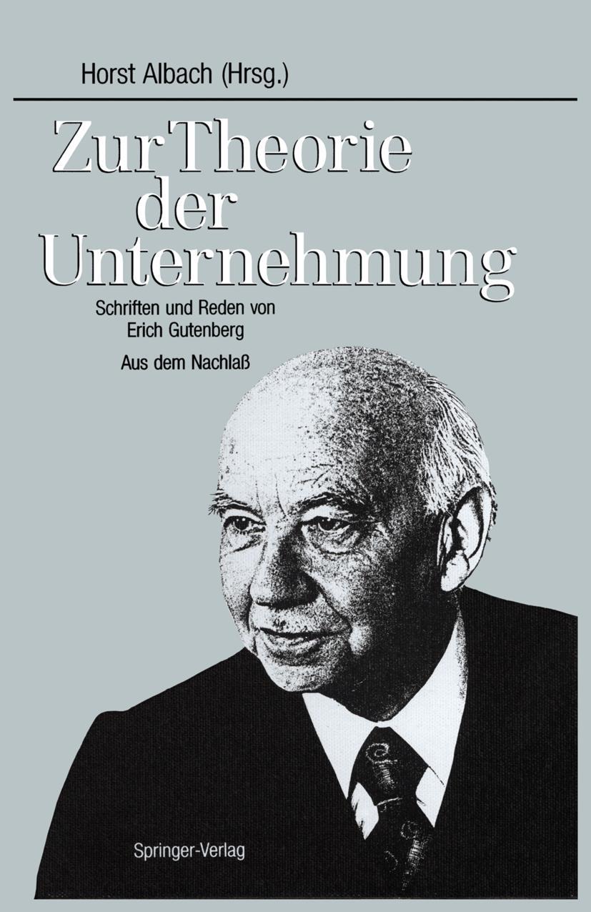 Cover: 9783540504603 | Zur Theorie der Unternehmung | Horst Albach | Buch | xiv | Deutsch