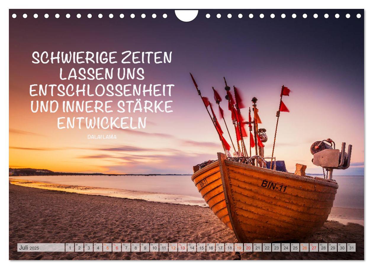 Bild: 9783435123391 | Motivation und Meer (Wandkalender 2025 DIN A4 quer), CALVENDO...